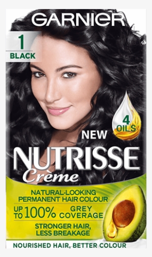 Garnier Nutrisse 1 Black Permanent Hair Dye - Garnier Black Hair Colour