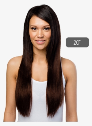 Model Has Fine, Collarbone Length Hair Naturally - Artificial Hair Integrations
