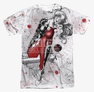 Harley Quinn Sketch T-shirt - Sexy Harley Quinn T Shirt
