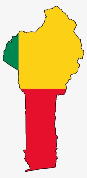 Benin Flag Map