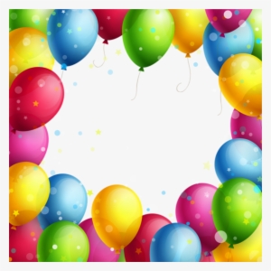 Imagem De Festa Banner Bexigas De Aniversário Png - Birthday Balloon Frame Png