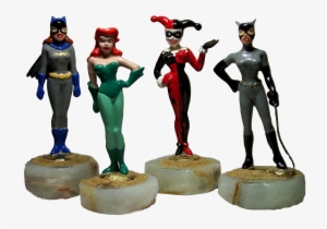 Dc Comics Collectible Figurines Set With Batgirl, Poison - Poison Ivy