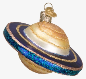 Saturn Planet Old World Glass Ornament - Lucky Mushroom Glass Blown Hanging Christmas Ornament