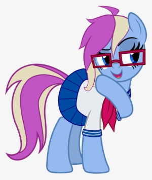 Clothes, Crossover, Glasses, Grin, Info-chan, Oc, Oc - Cartoon