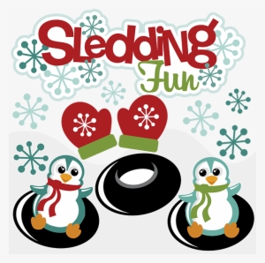 Sledding Fun Svg Scrapbook Collection Snow Svg Files - Sledding Fun