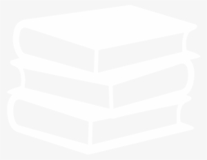 A Graphical Icon Of A Stack Of Books Signifying Education - Book White Icon Png