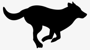 Running Dog Silhouette - Dog Silhouette Running Transparent