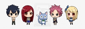 Chibi - Lucy Natsu Grey Erza Chibi