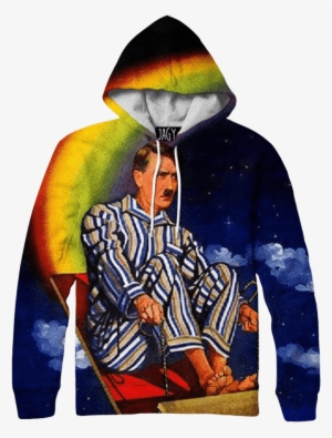 Sledding Hitler Hoodie - Let's Ride The Big Rainbow To Gayland Coaster