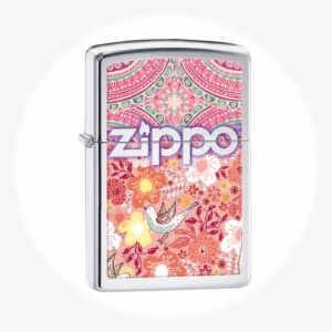 Zippo Lighter - Boho - Zippo Boho 4 High Polish Chrome Lighter