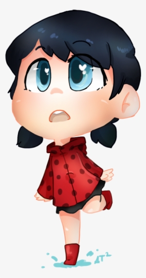 Fan Art My Art Miraculous Ladybug Raincoat Chibi Marionette - Katniss Everdeen