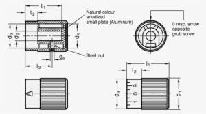 Zoom Scale Knobs Plastic Without Bush El 626 Sketch - Din 319