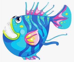 Anglerfish Clipart - Deep Sea Fish Cartoon