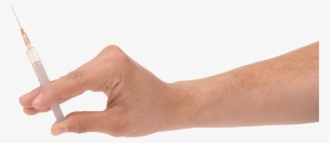 Syringe And Hand Png