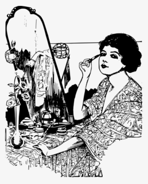 Computer Icons Drawing Woman Black And White - Old Lady Makeup Drawing