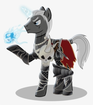 Banner Black And White Library Amazon Drawing Diablo - My Little Pony Necromancer