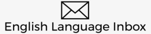 English Language Inbox Logo Black - Email