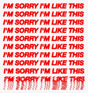 Sorry Aesthetic Red Shoppingbag Glitch Text Melting - I M Sorry Aesthetic