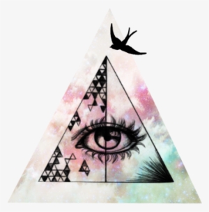 Triangle Eye Shape Hipster Vintage Retro Lack White - Throw Pillow