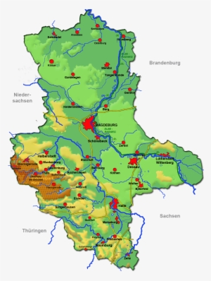 Sachsen Anhalt Karte-gross - Landkarte Von Sachsen Anhalt
