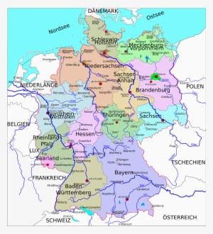 Big Image - Map Of The Regions Of Germany