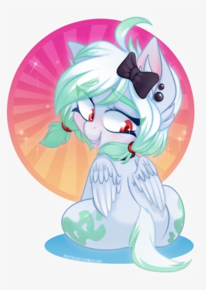 Zombie, Blushing, Bow, Cute, Ear Piercing, Female, - Cartoon