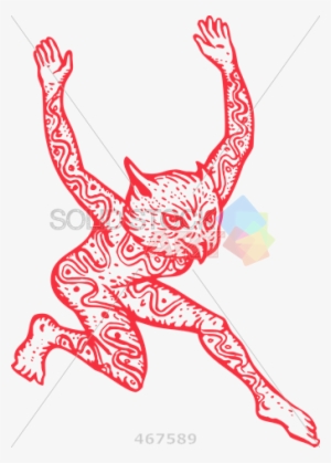 Stock Illustration Of Old Fashioned Cartoon Drawing - Owl Head Human Body