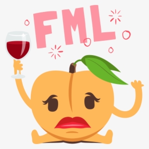 A Peach Life - Emoji Peach Fml 16 Oz Stainless Steel Travel Mug