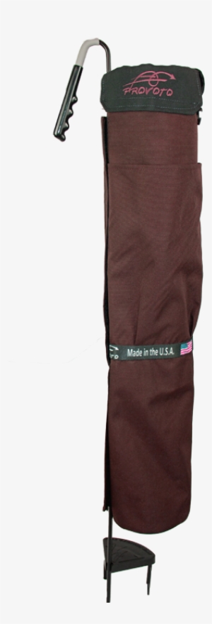 A Chocolate Brown Approach Bag With Matching Embroidered - Umbrella