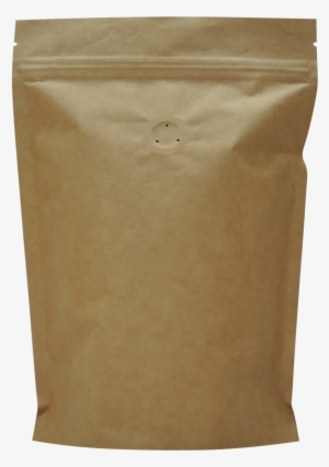 500g Stand Up Pouch With Zip And Valve, Natural Kraft - Kraft Stand Up Pouch With Valve