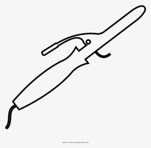 Curling Iron Coloring Page - Hair Iron