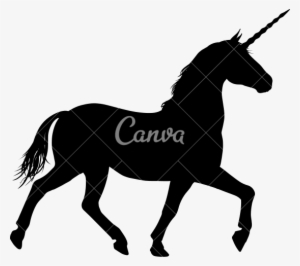 Silhouette Of Unicorn Horse - Use Canva Like A Pro