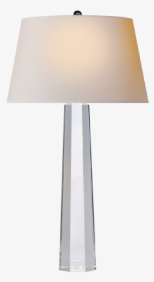 Octagonal Spire Large Table Lamp In Crystal With Natural - Circa Lighting