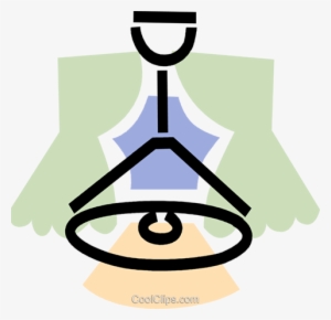 Chandelier With Curtains Royalty Free Vector Clip Art