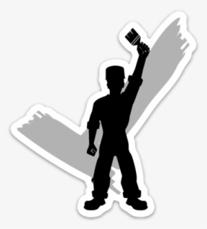 Paint Life Painter Dude Sticker - Florida