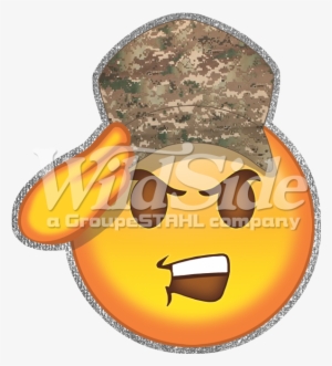 Camo Cap Emoji - Cartoon
