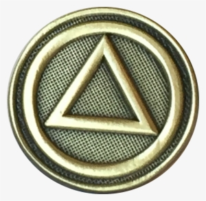 Aa Logo Circle Triangle Lapel Pin Alcoholics Anonymous - Sydney