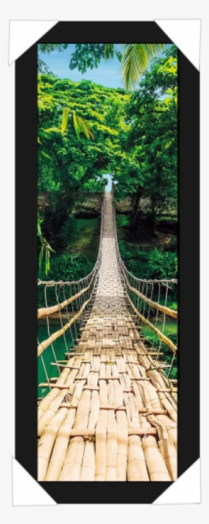 #929 - Obraz Na Szkle Most Dżungla Widok Gpa55x100-3185