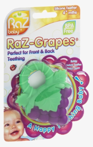 Razbaby Razzies Silicone Teether - Red E Green