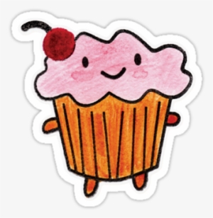Kawaii Die-cut Vinyl Stickers - 'happy Birthday' Cupcake Card