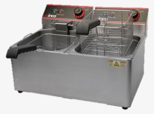 Winco Stainless Steel Double Well Electric Countertop - Electric Countertop Fryer