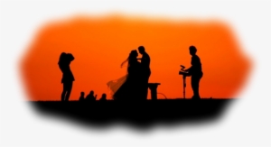Bride And Groom Silhouettes - Wedding