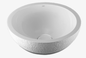 Round Washbasin With External Texture - Countertop