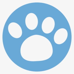 Blue Paw In Circle