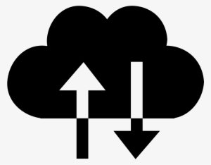Cloud Exchange Symbol With Up And Down Arrows Couple - Cloud Up Down Icon