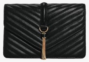 Boohoo Womens Rose Quilted Tassel Trim Cross Body Bag