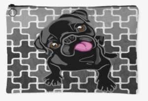 Black Pug Makeup Pouch