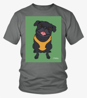 Black Pug Dog T-shirt