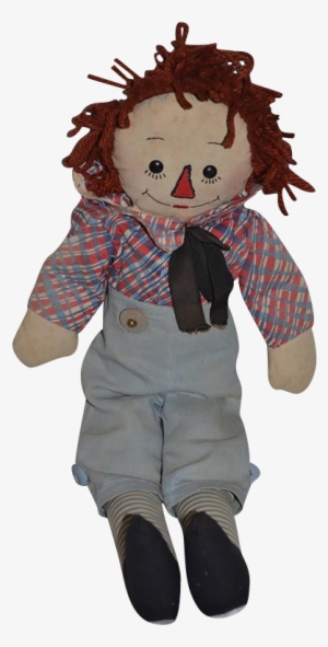 Old Raggedy Andy Cloth Doll Button Eyes Sweet Rag Doll - Doll