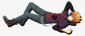 Lying Down By Sabinaa Pluspng - Anime Boy Laying Down